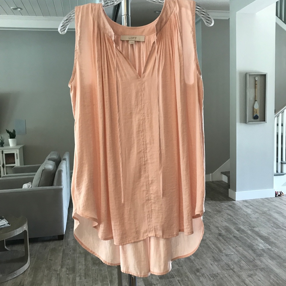 Loft sleeveless top S blush